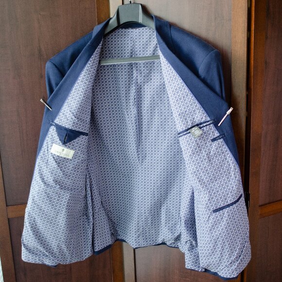 Oak Hill Navy Linen-Blend Sport Coat 2XL - Picture 4 of 4